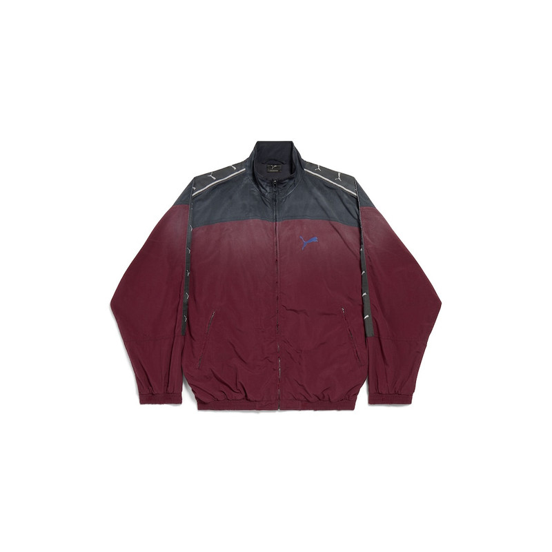 Balenciaga I Puma Tracksuit Jacket in Burgundy 1