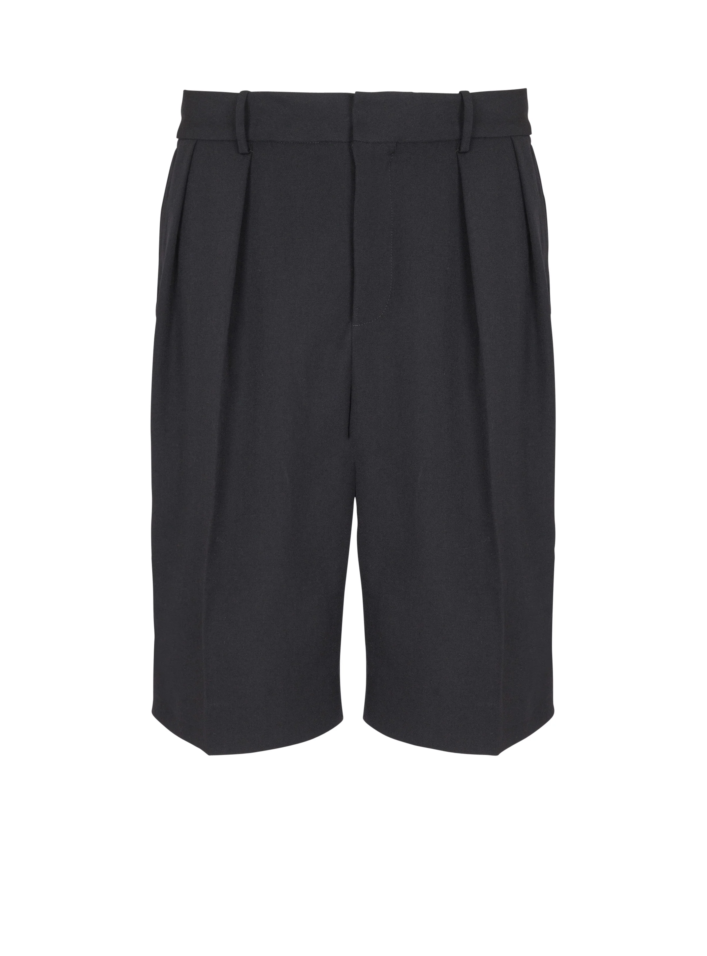 Grain de poudre pleated Bermuda shorts - 1