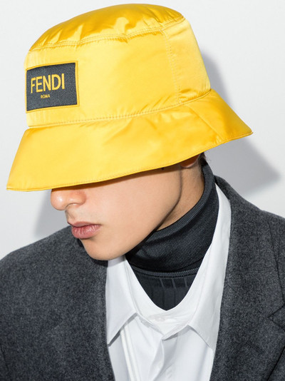 FENDI logo-patch bucket hat outlook