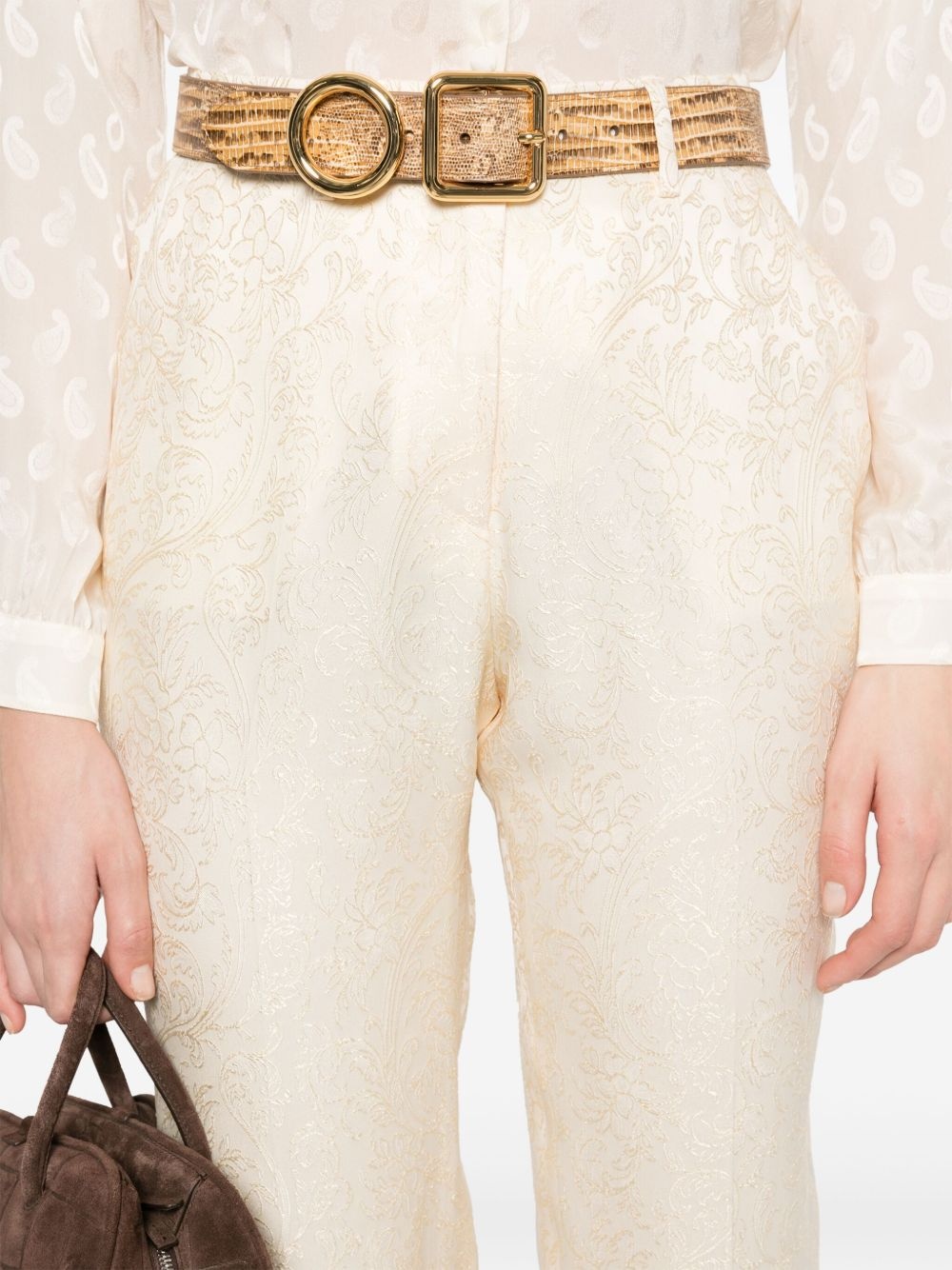 paisley-jacquard trousers - 5
