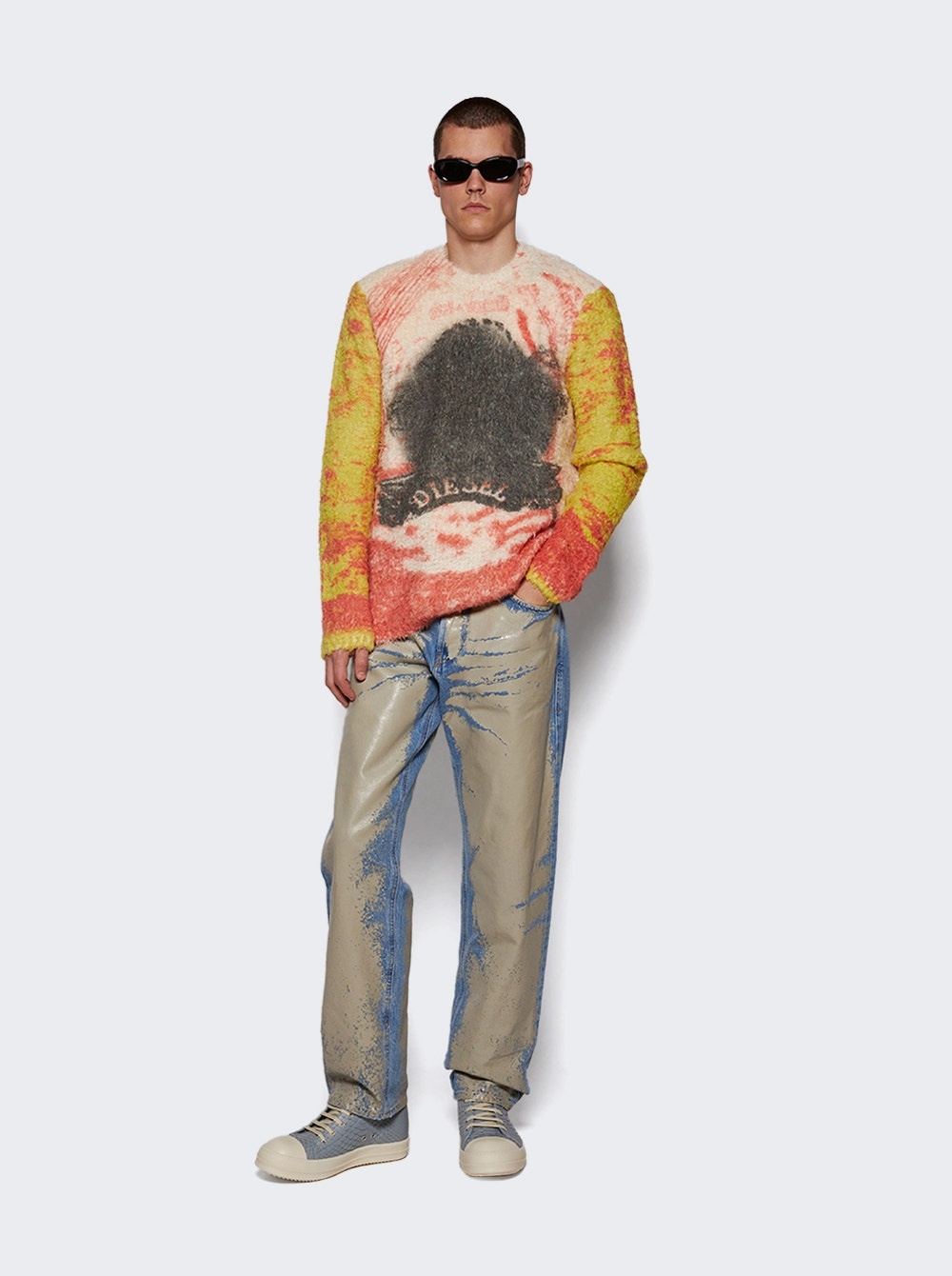 Diesel K-munari Sweater Pop Print | thewebster | REVERSIBLE