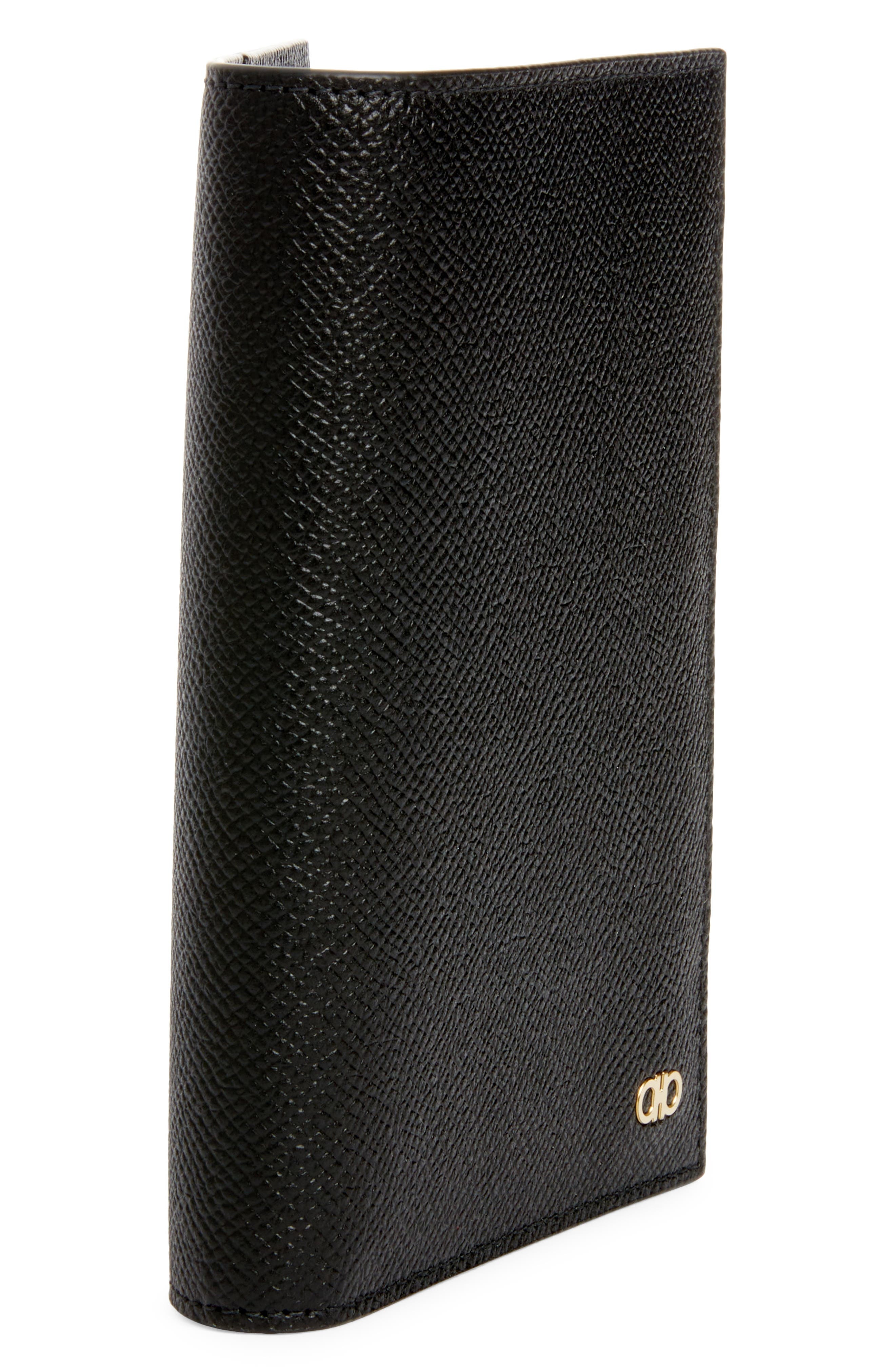 FERRAGAMO Micro Gancio Leather Passport Holder in Nero at Nordstrom - 3