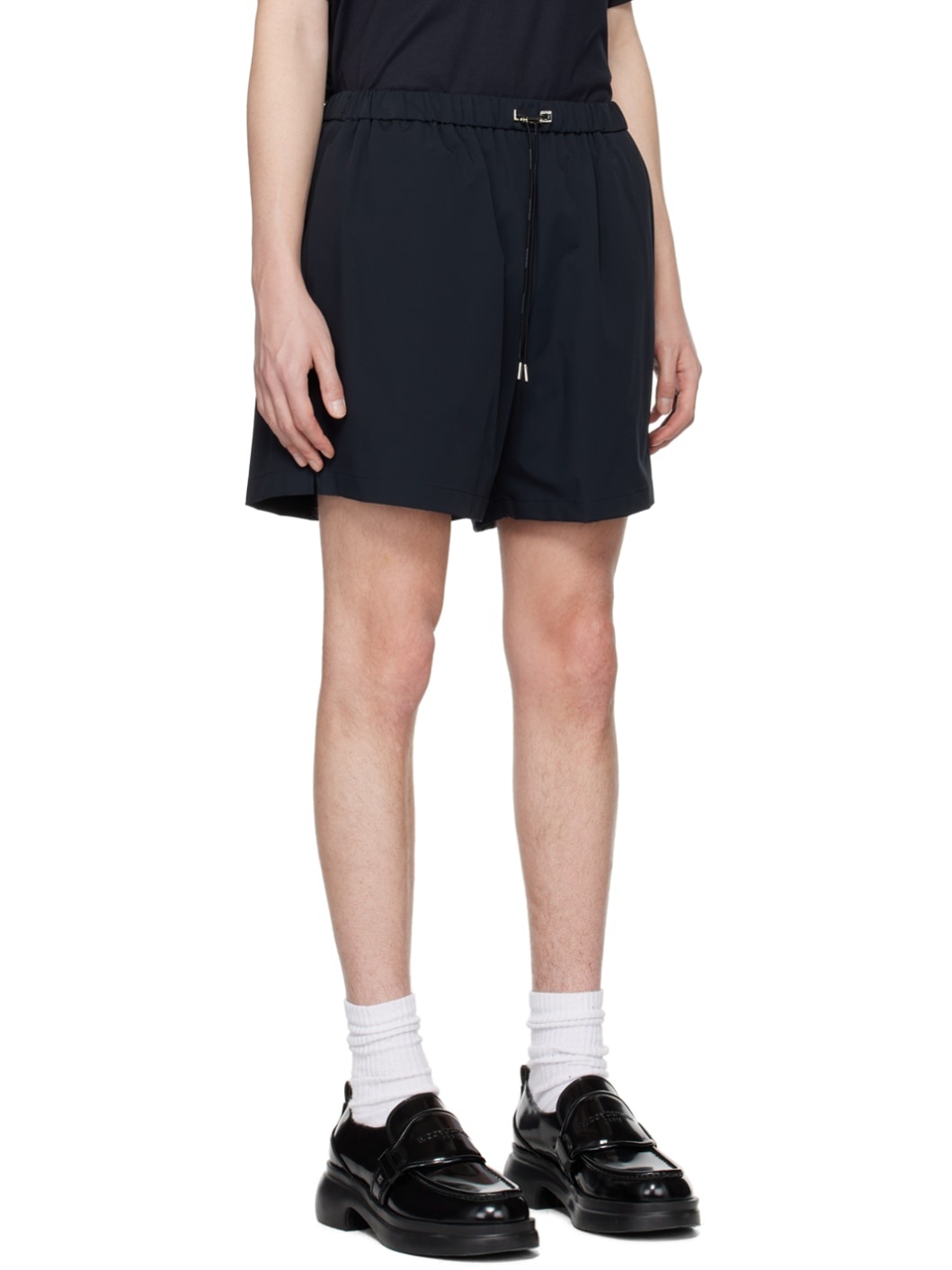 Navy Drawstring Shorts - 2