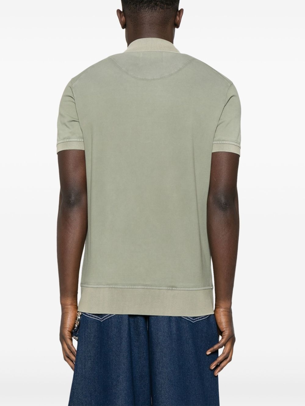 garment-dyed piqué polo shirt - 3