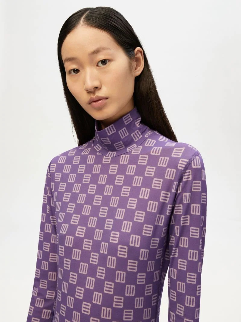 MONOGRAM FITTED TURTLENECK - 6