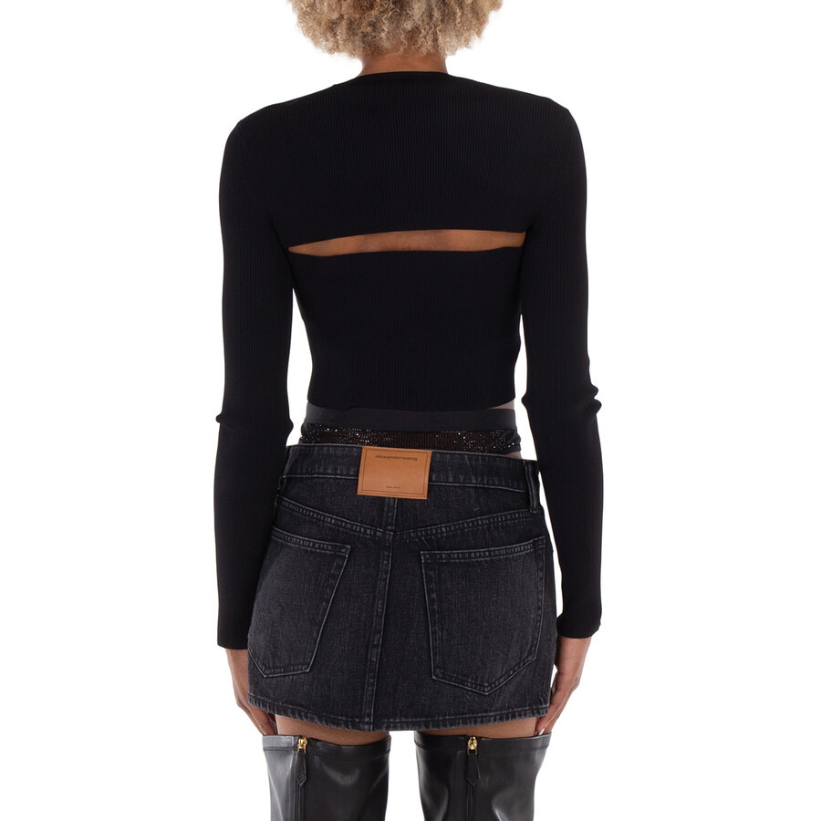 T by Alexander Wang Ribbed-Knit Double Layer Top - 3