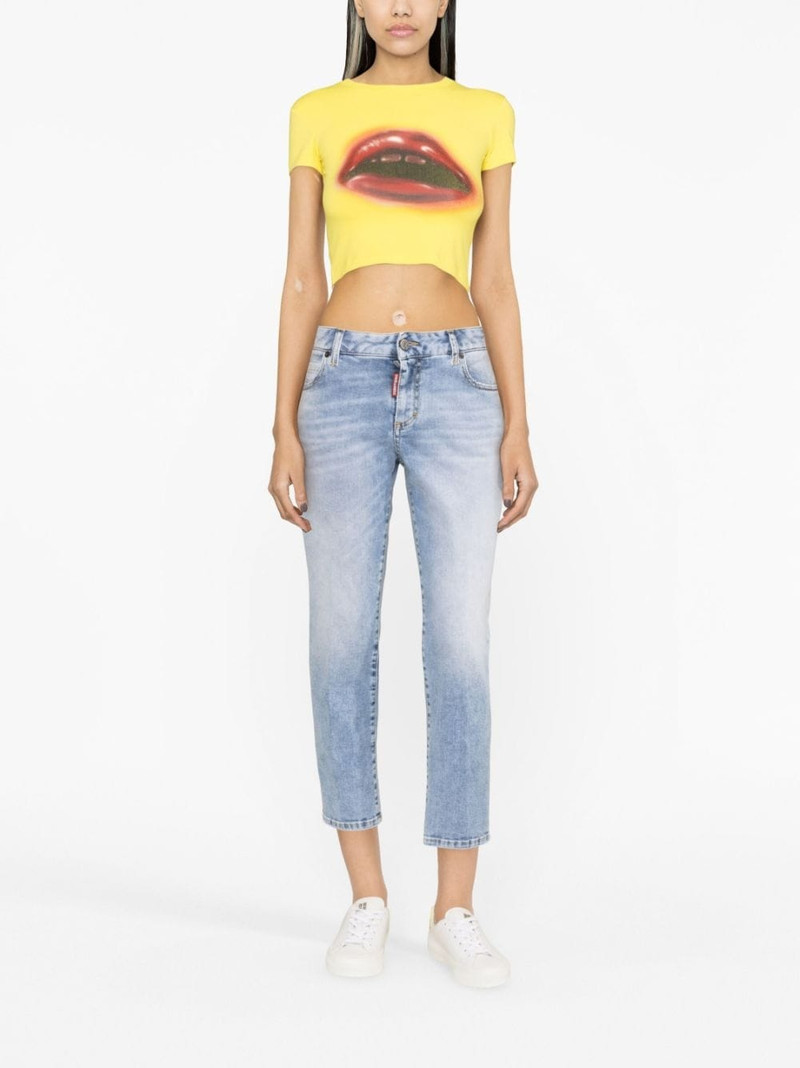 DSQUARED2 mid-rise cropped jeans outlook