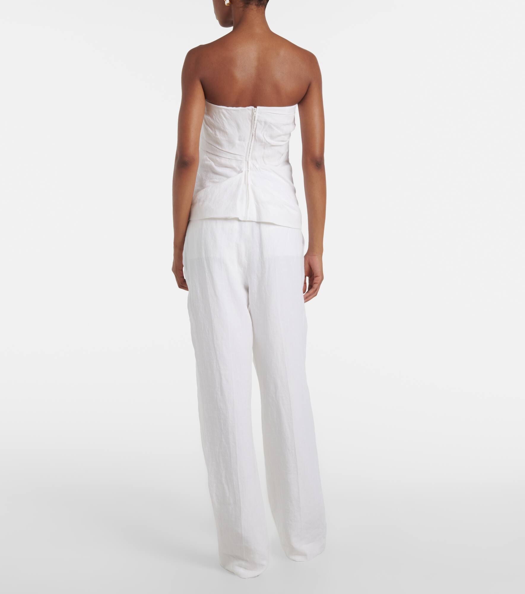 Izel draped linen top - 3