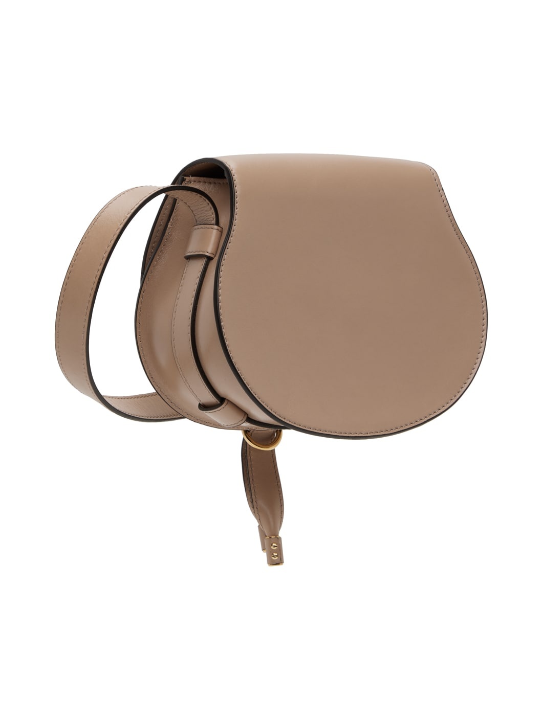 Beige Small Marcie Saddle Bag - 3