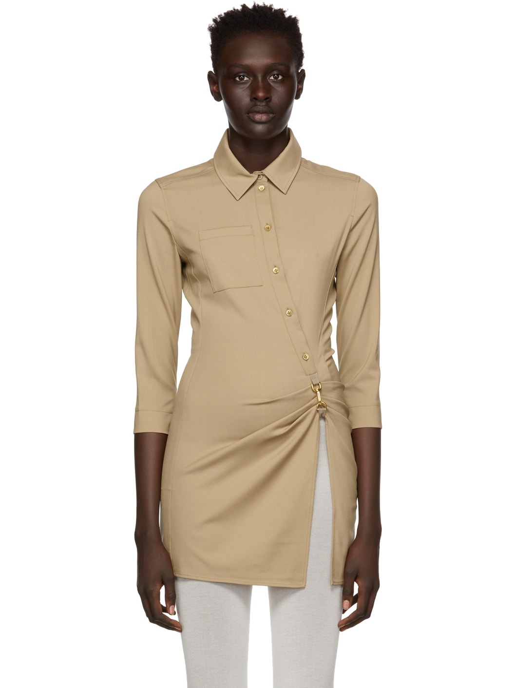 Beige 'La Tunique Jocou' Long Sleeve Shirt - 1