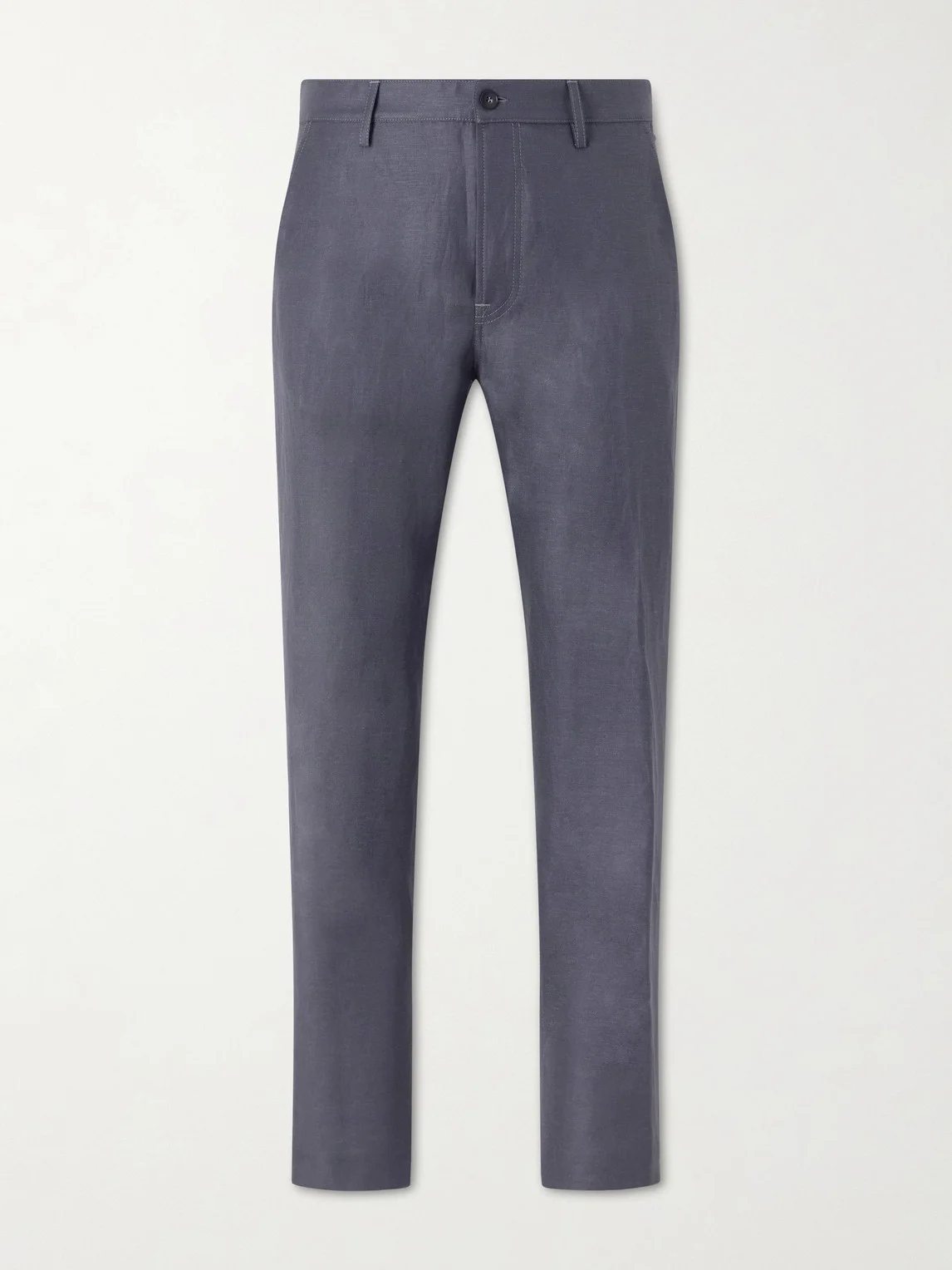 Straight-Leg Wool and Linen-Blend Twill Suit Trousers - 1