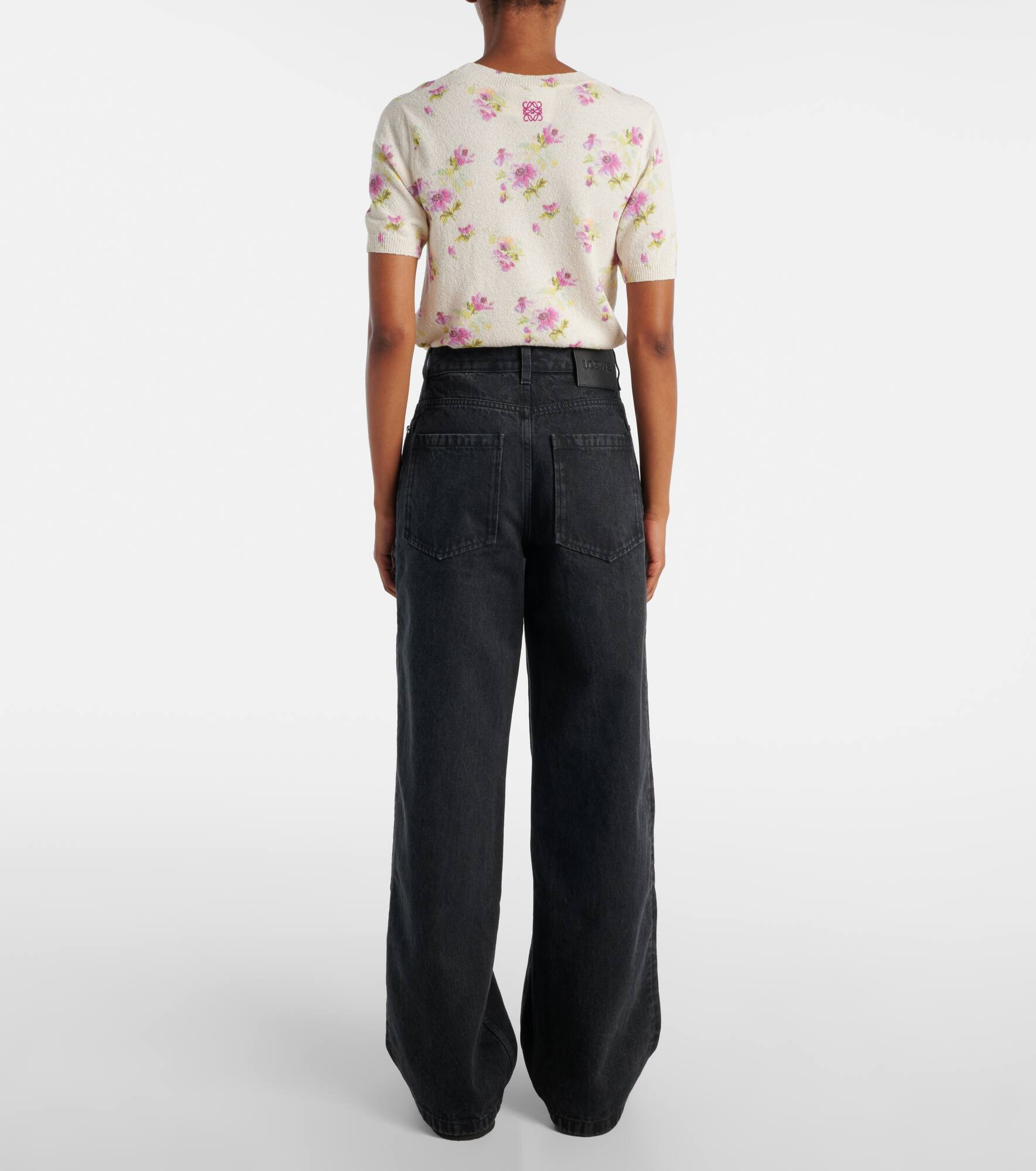 Anagram wide-leg jeans - 3