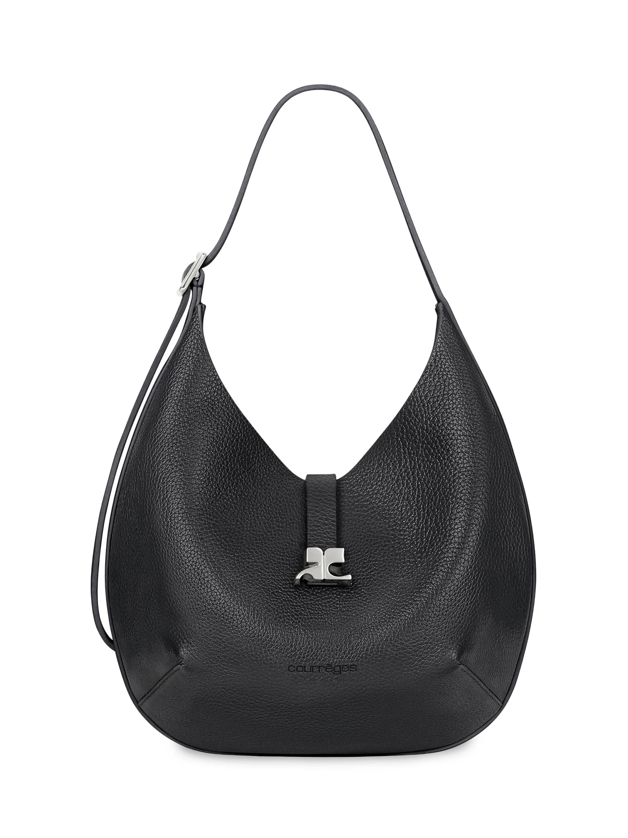 Women's Small Holy Leather Hobo Bag - Black - 1