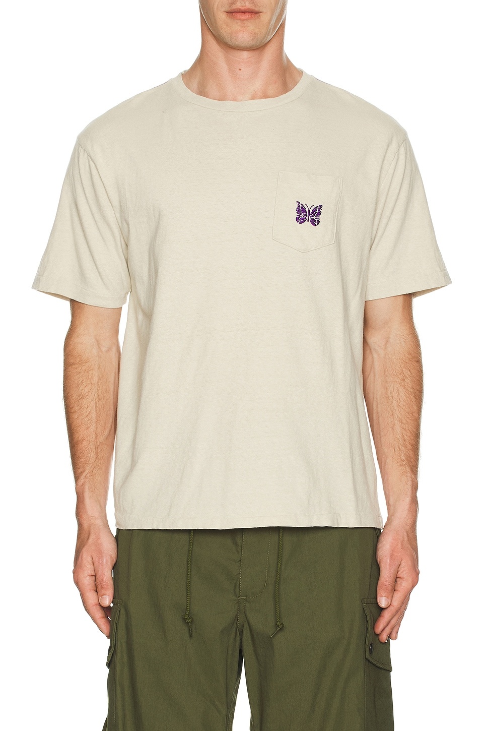 Papillon Embroidered Pocket Tee - 4