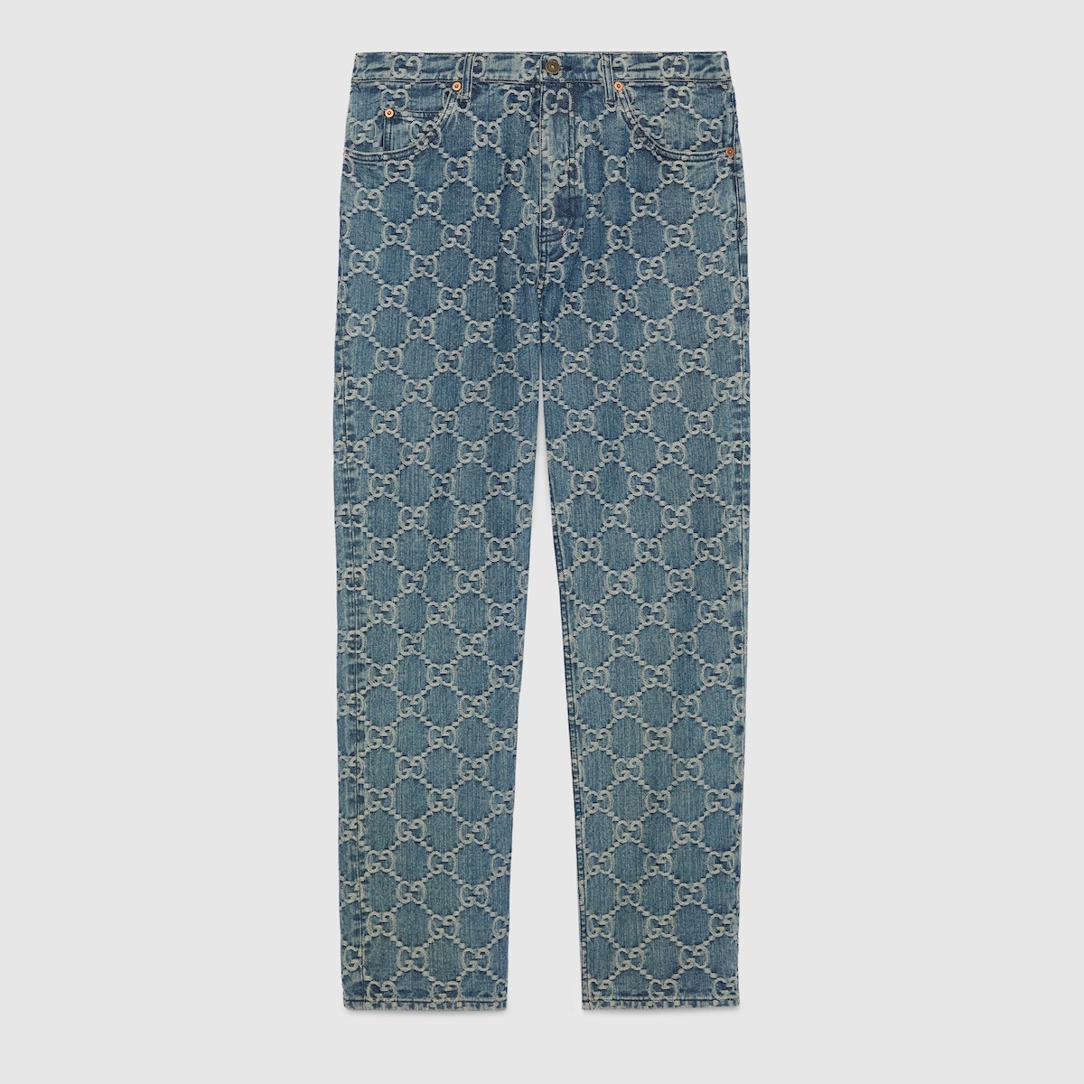 GG jacquard denim pant - 1