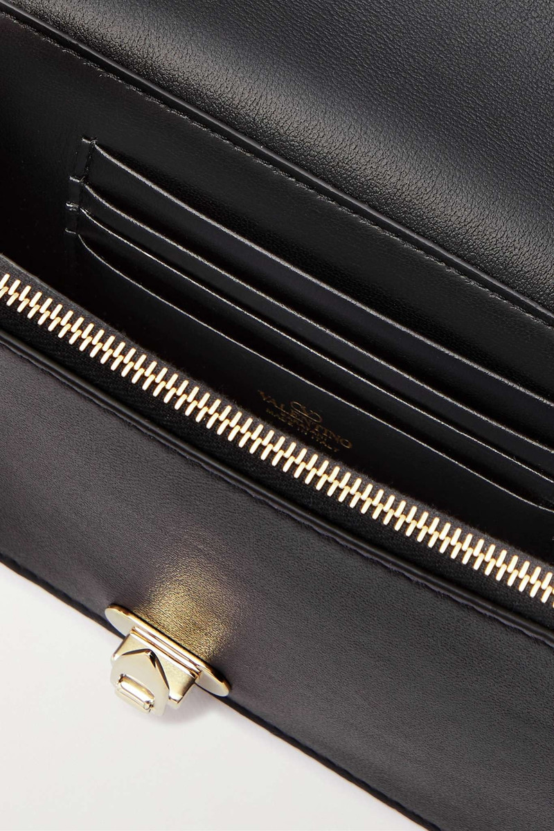 Rockstud leather clutch 5