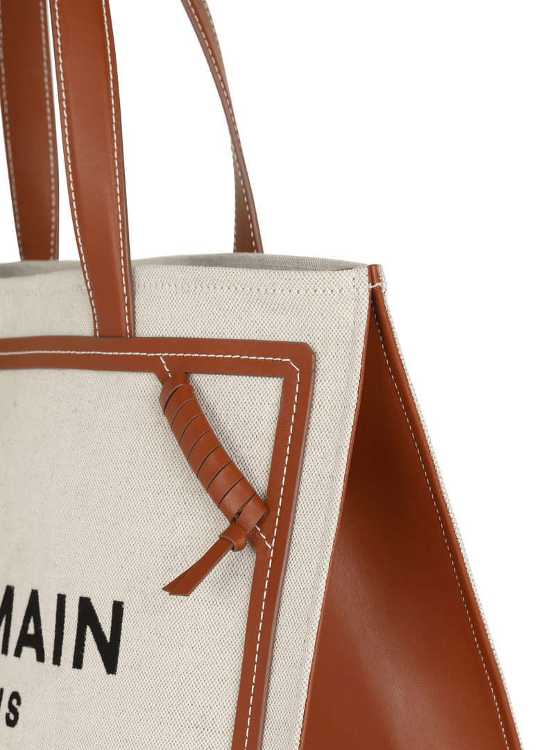 B-Army 42 canvas tote bag with leather details 6