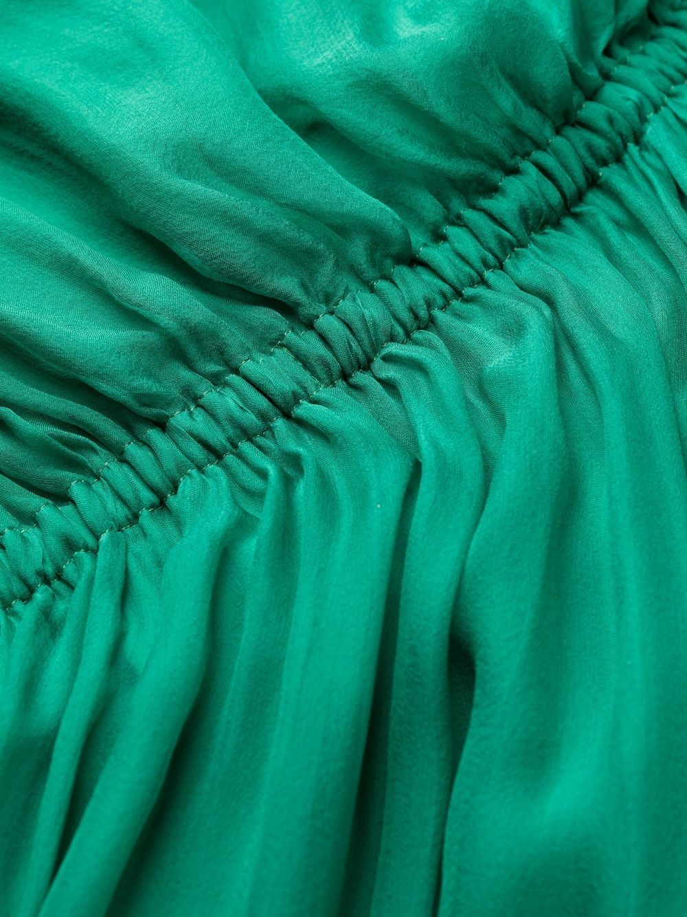 green ruffle-trim dress - 8