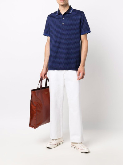 Missoni striped short-sleeved polo shirt outlook