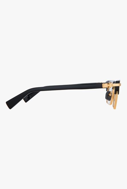 Black and gold-tone titanium Legion-II eyeglasses - 3