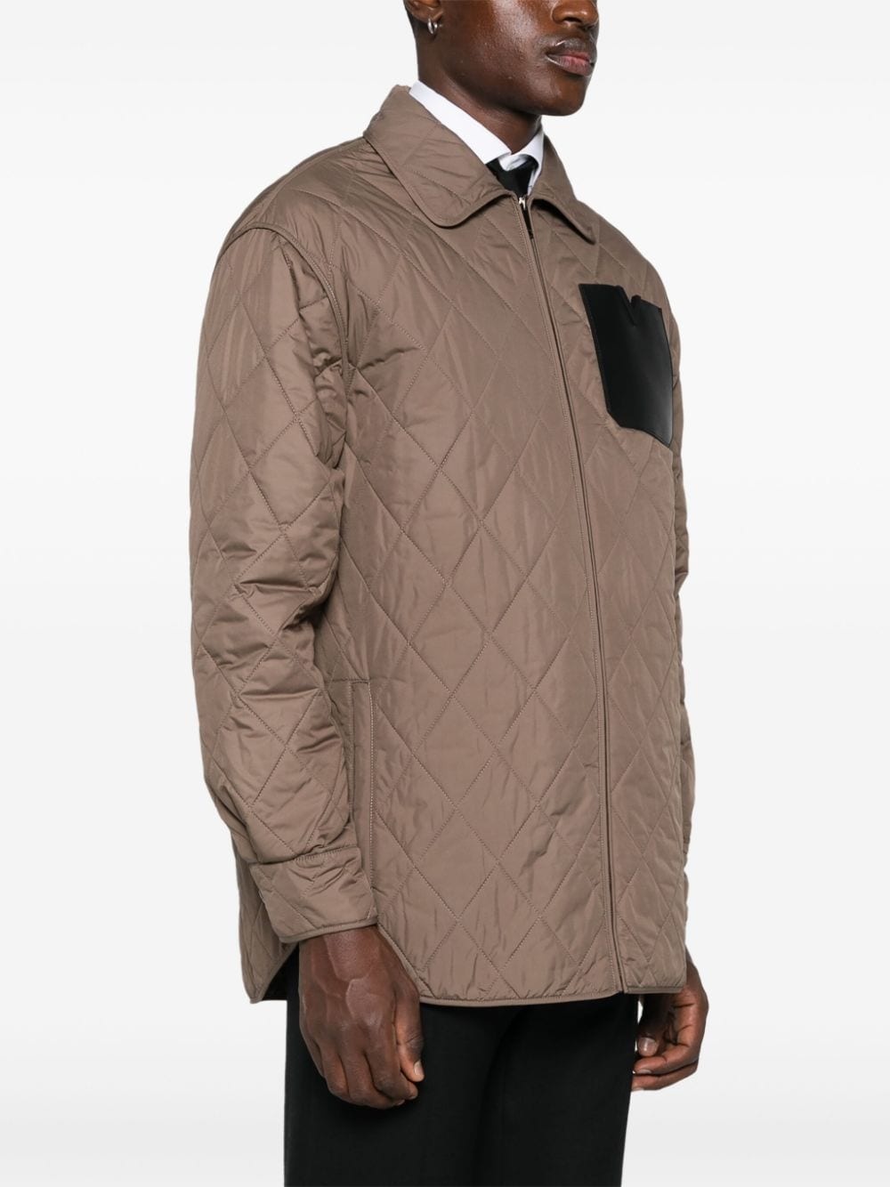 diamond-quilted jacket - 3