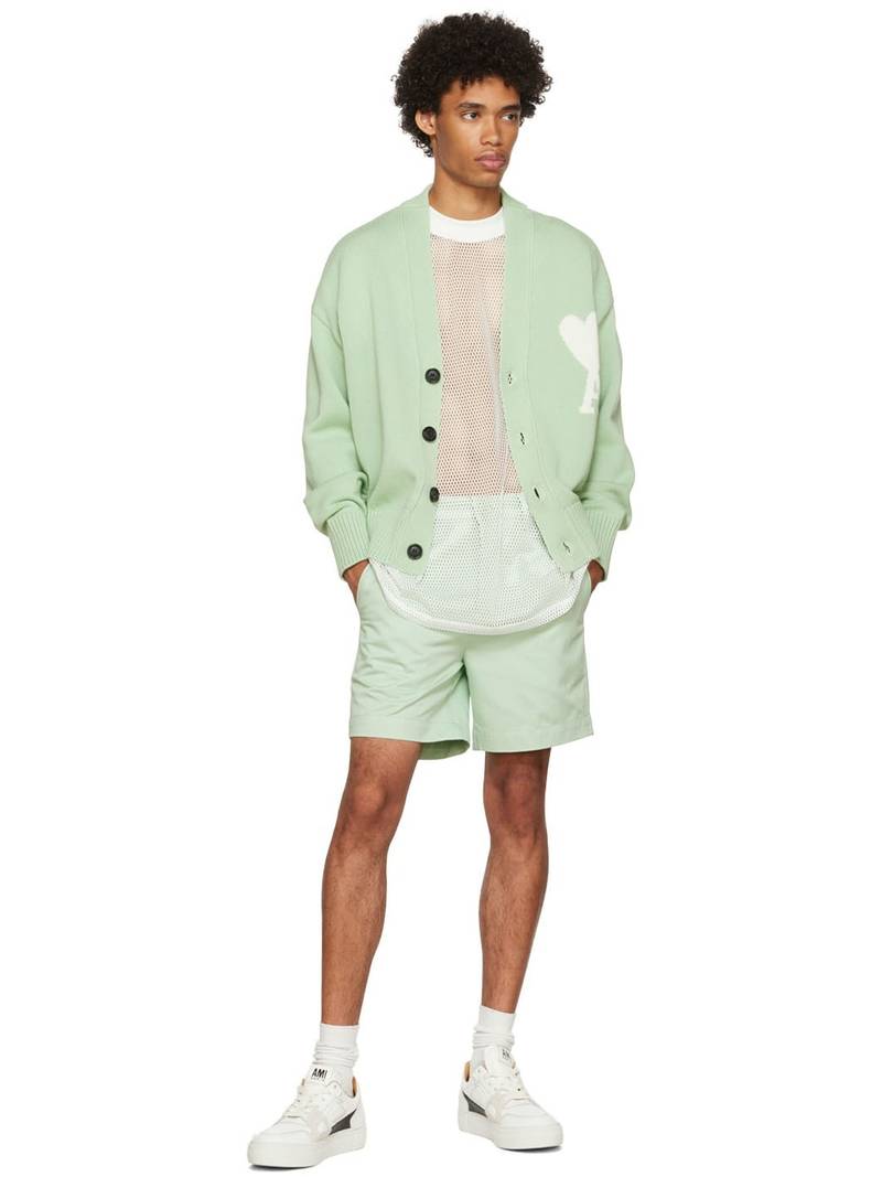 AMI Paris Green Chino Shorts outlook