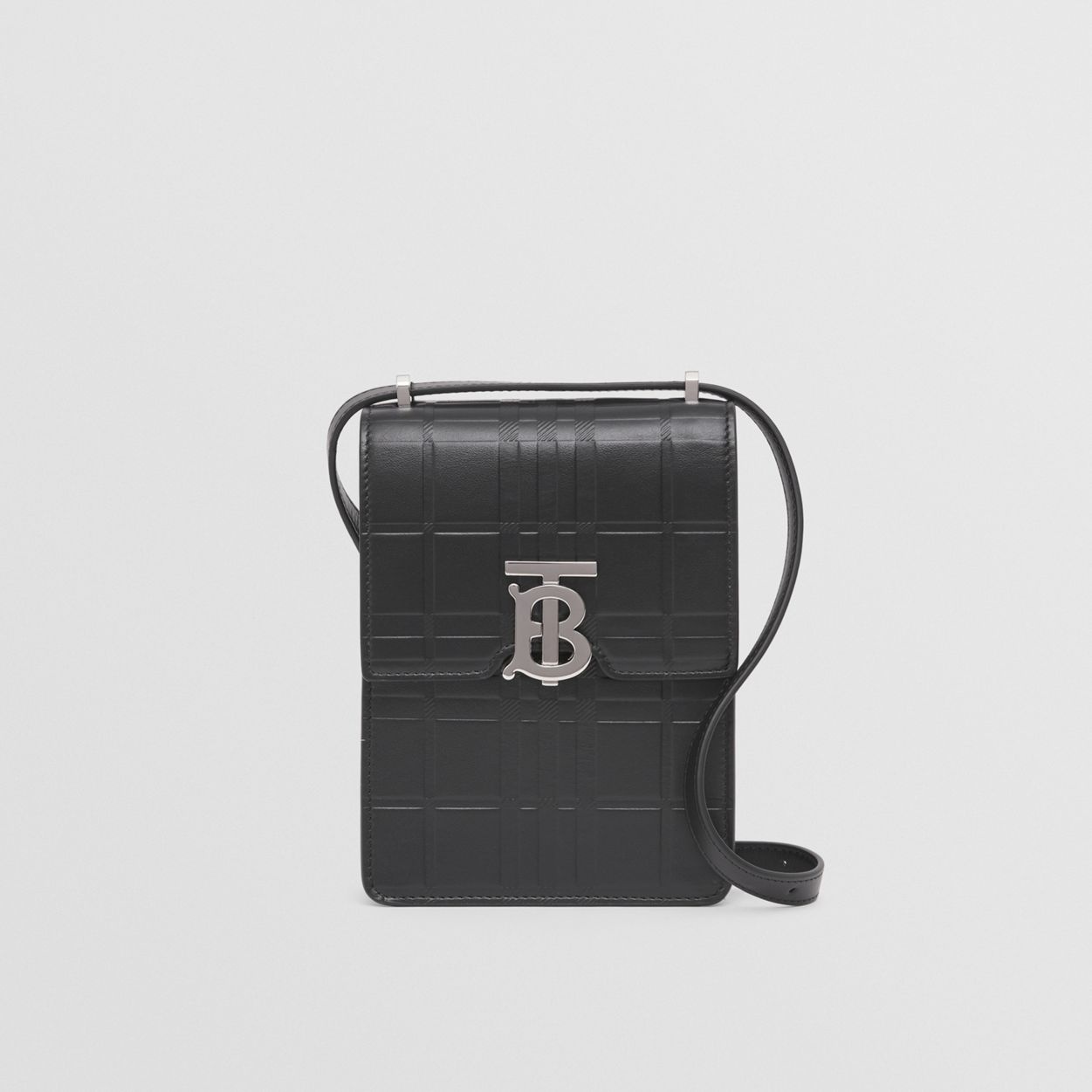 Embossed Check Leather Robin Bag - 1