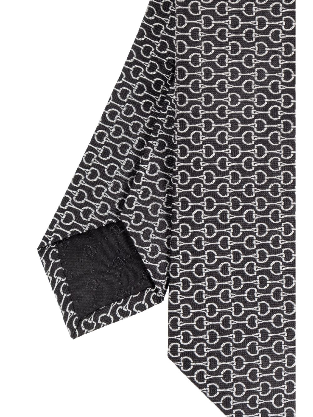 Horsebit silk tie - 4