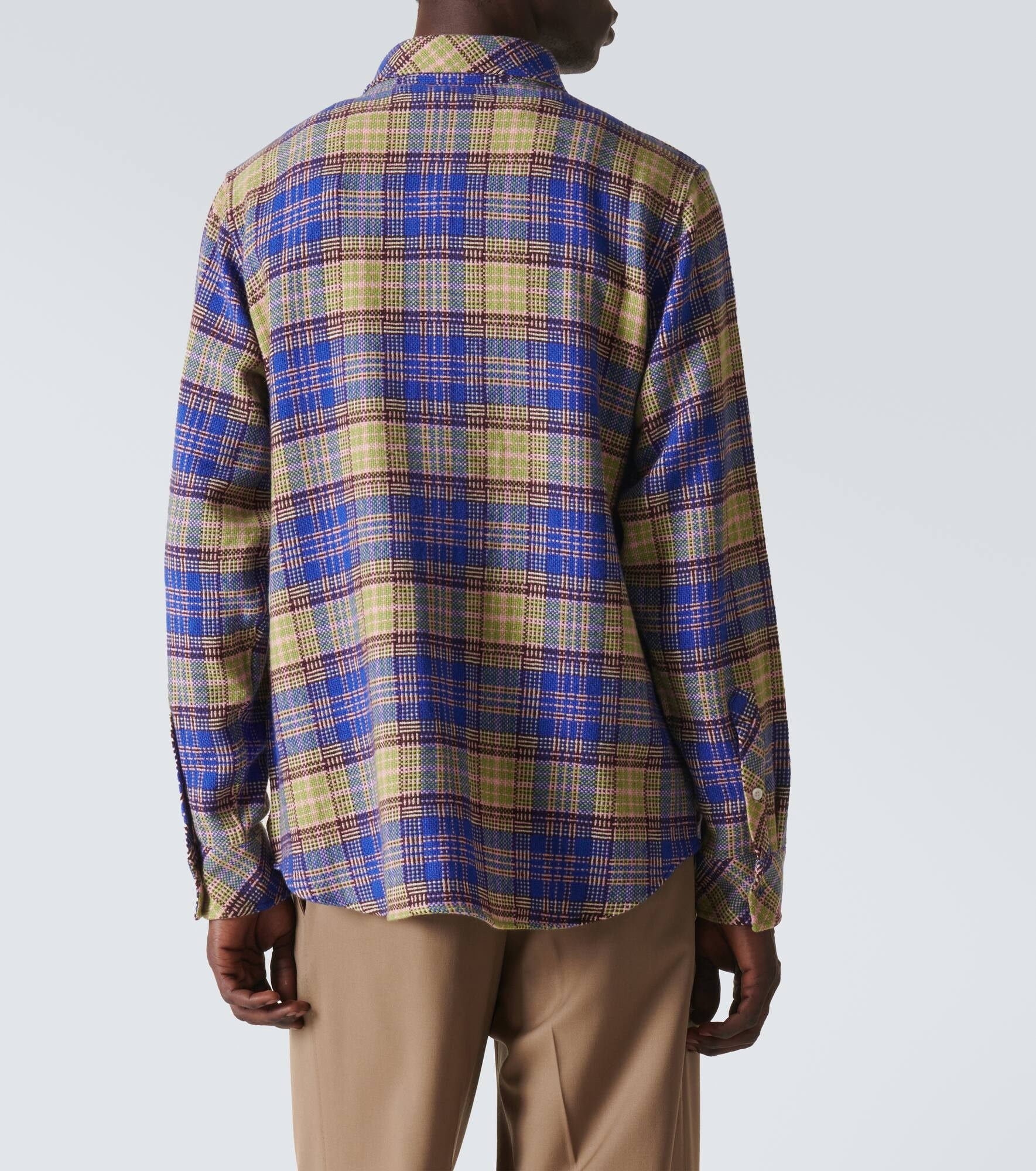 Tartan cashmere shirt - 4