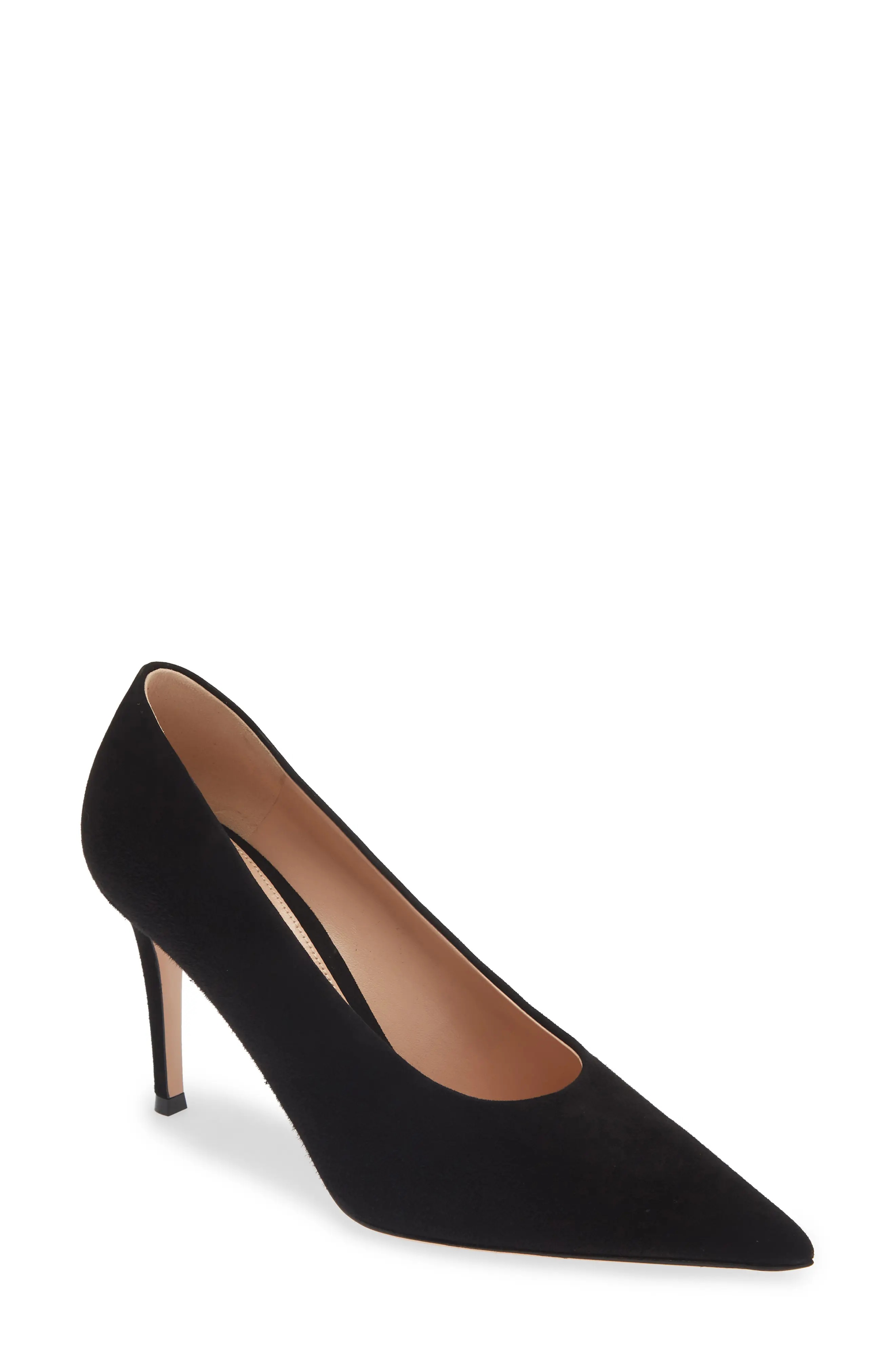 Pointed Toe Suede Pump - 1