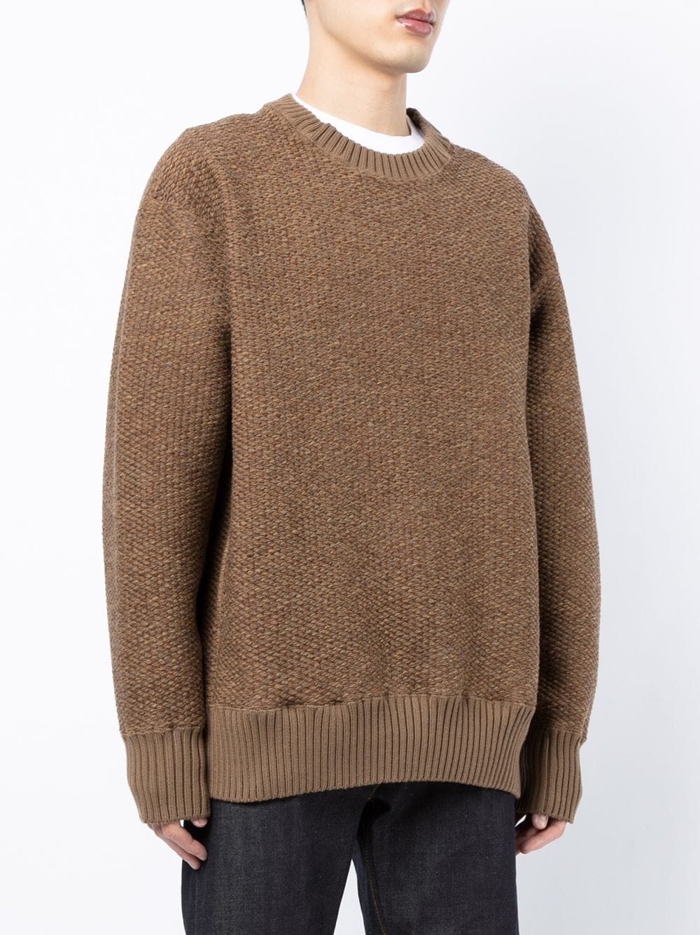 ribbed crew-neck jumper - 3