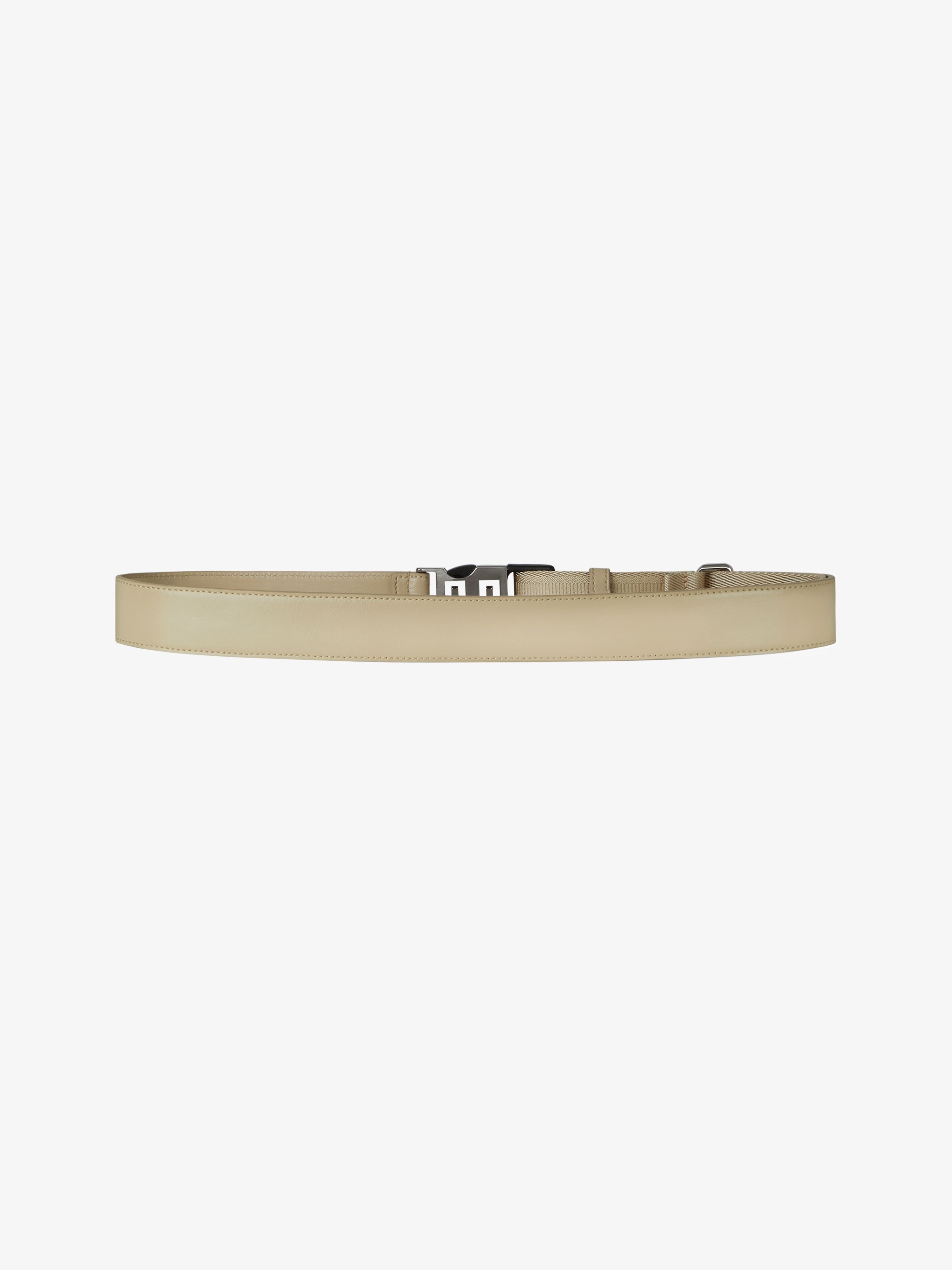 4G GIVENCHY BELT IN LEATHER AND CANVAS - 3