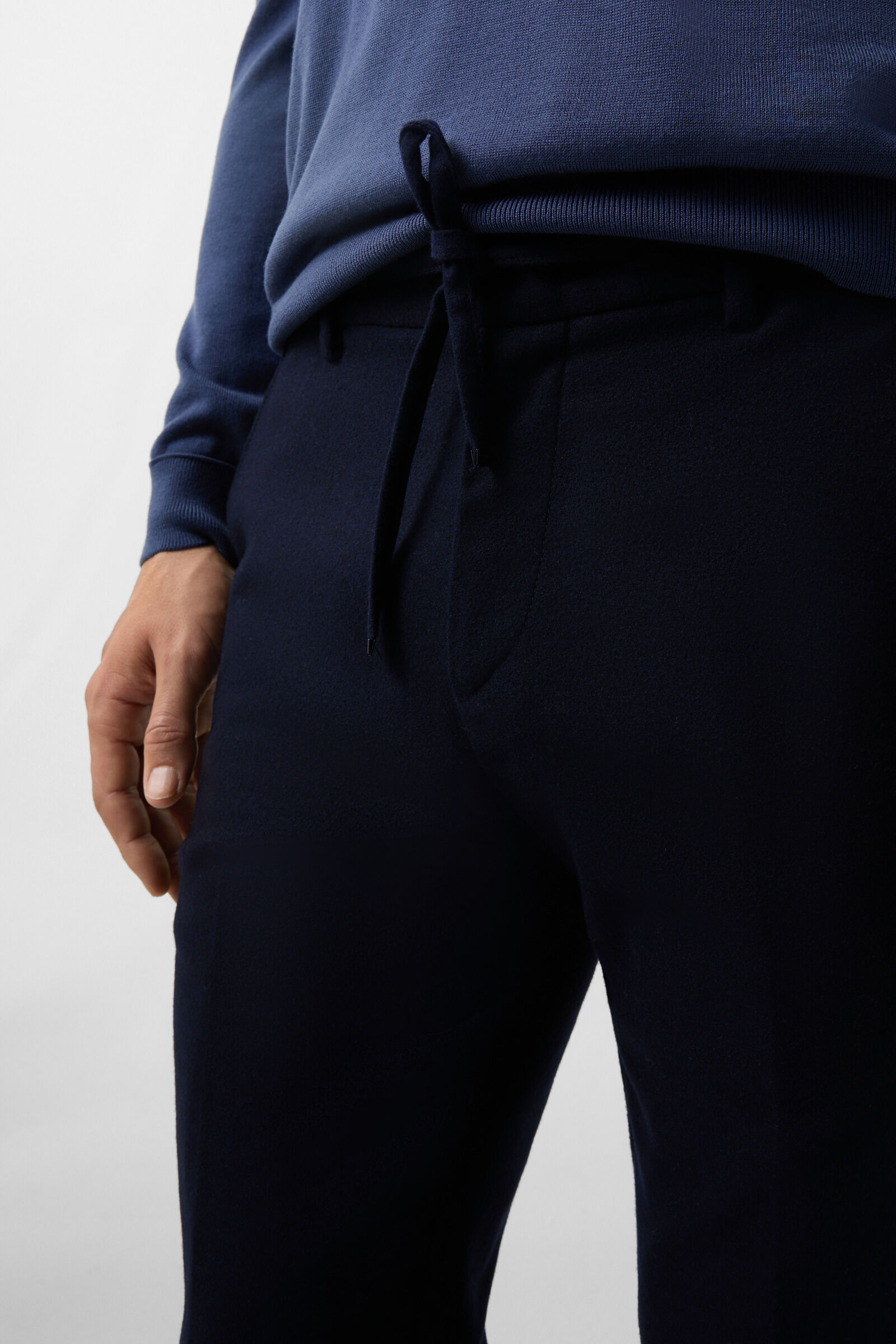 Riley Business flannel pants in Navy blue - 5