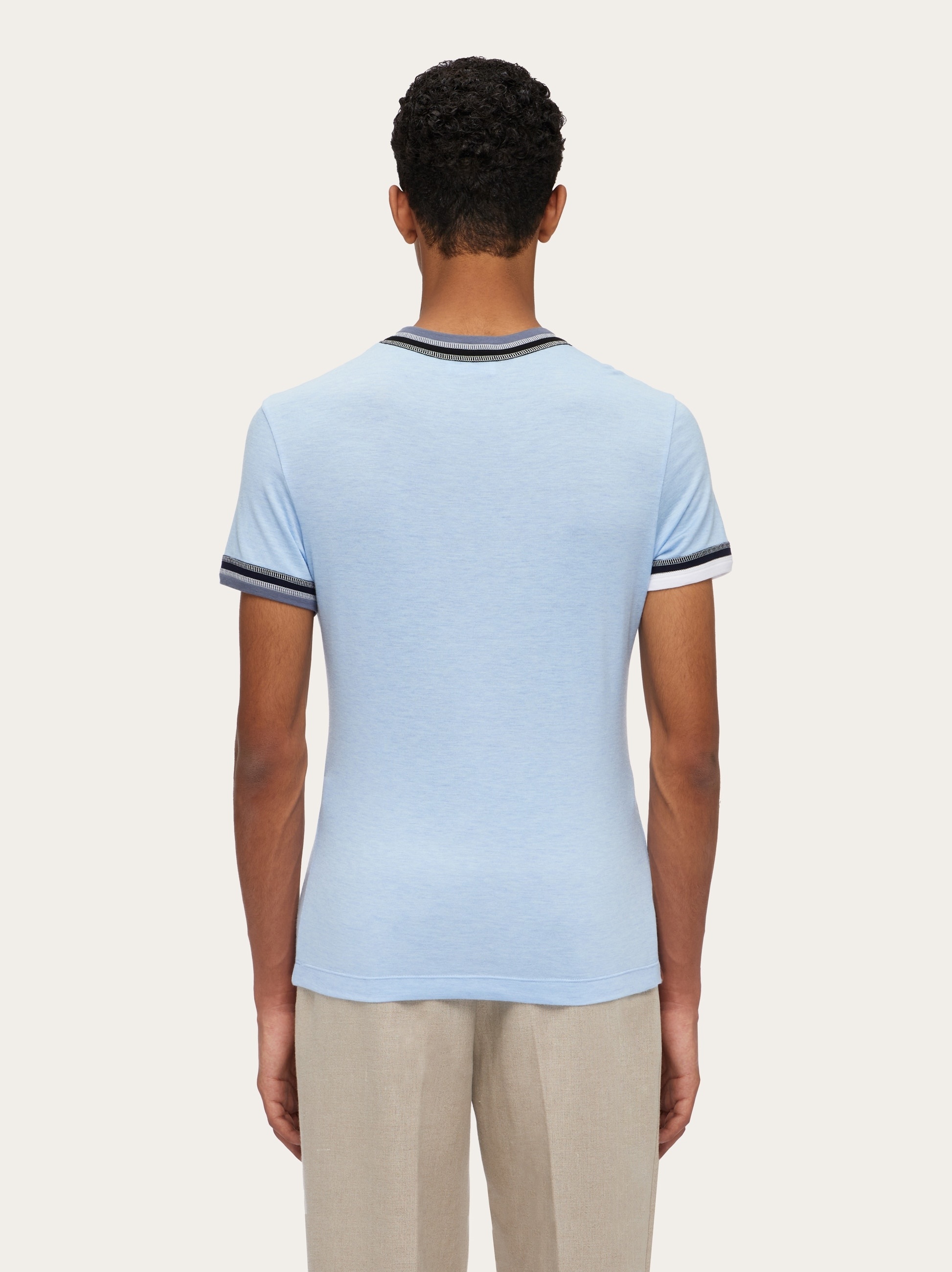 T-shirt with color block trims - 3
