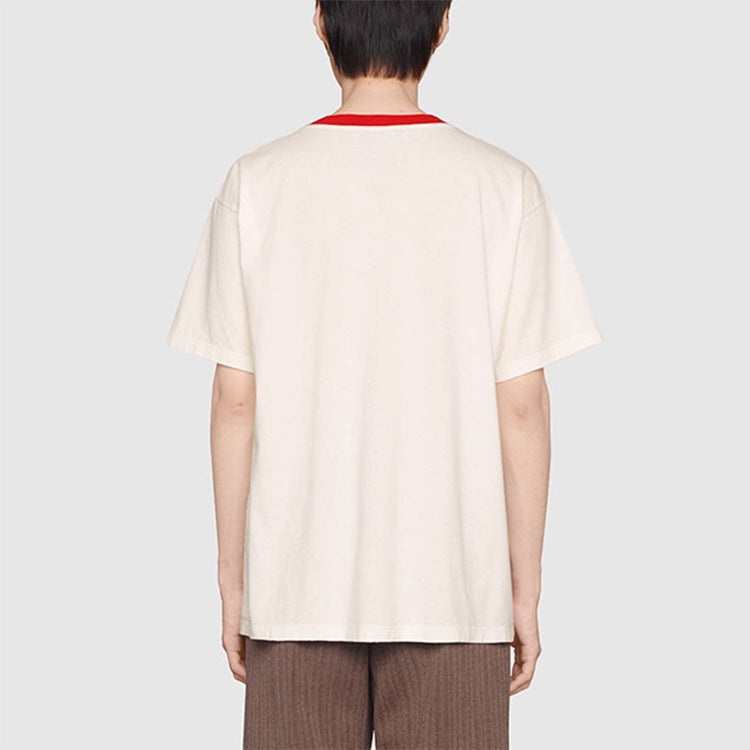 Gucci Cat Print Oversize T-shirt 'off white' 616036-XJCVU-9125 - 4