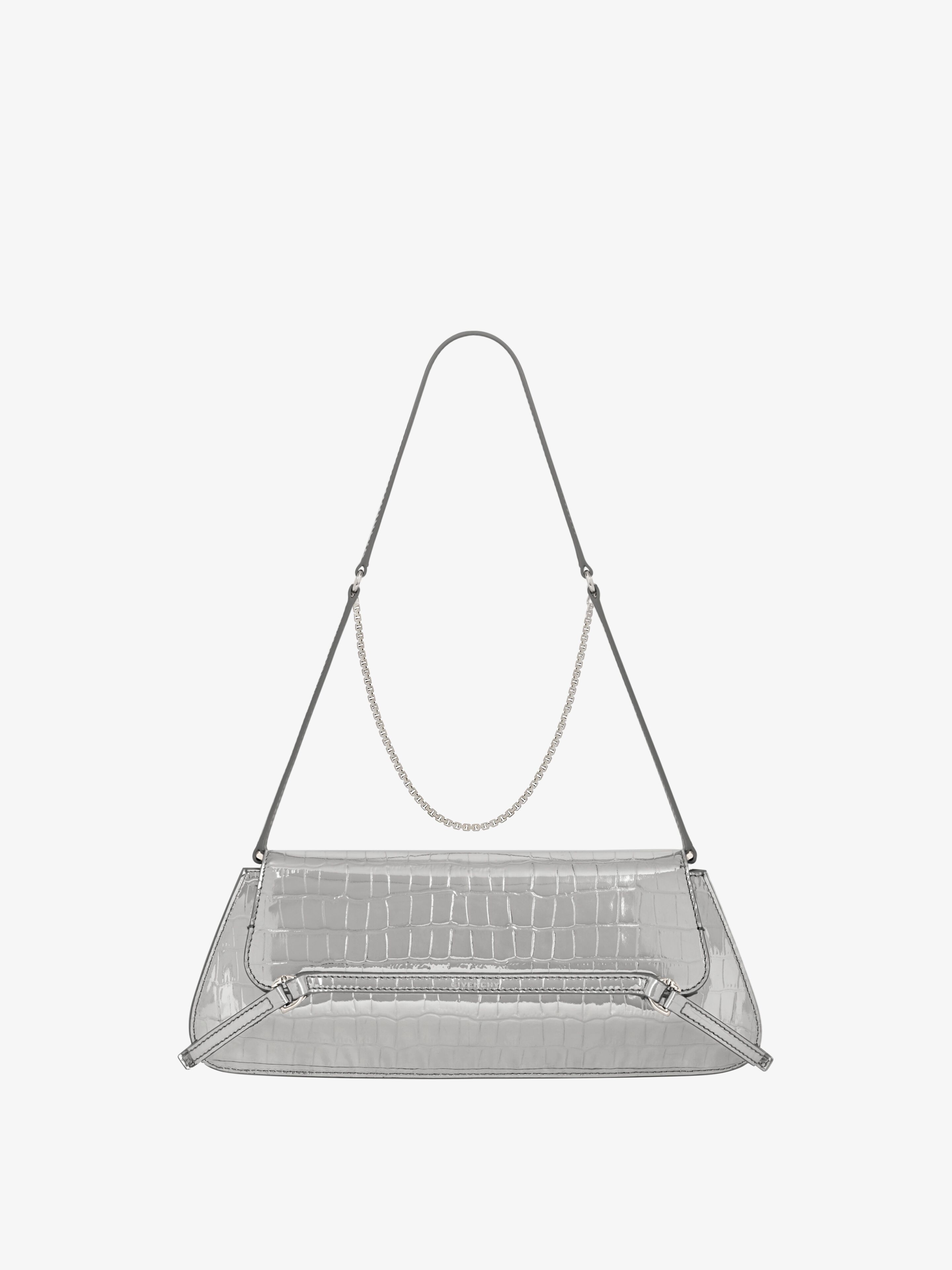 VOYOU CLUTCH BAG IN CROCODILE EFFECT LEATHER - 4