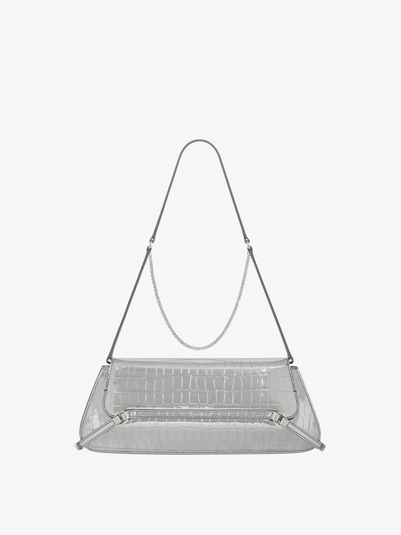 VOYOU CLUTCH BAG IN CROCODILE EFFECT LEATHER 4