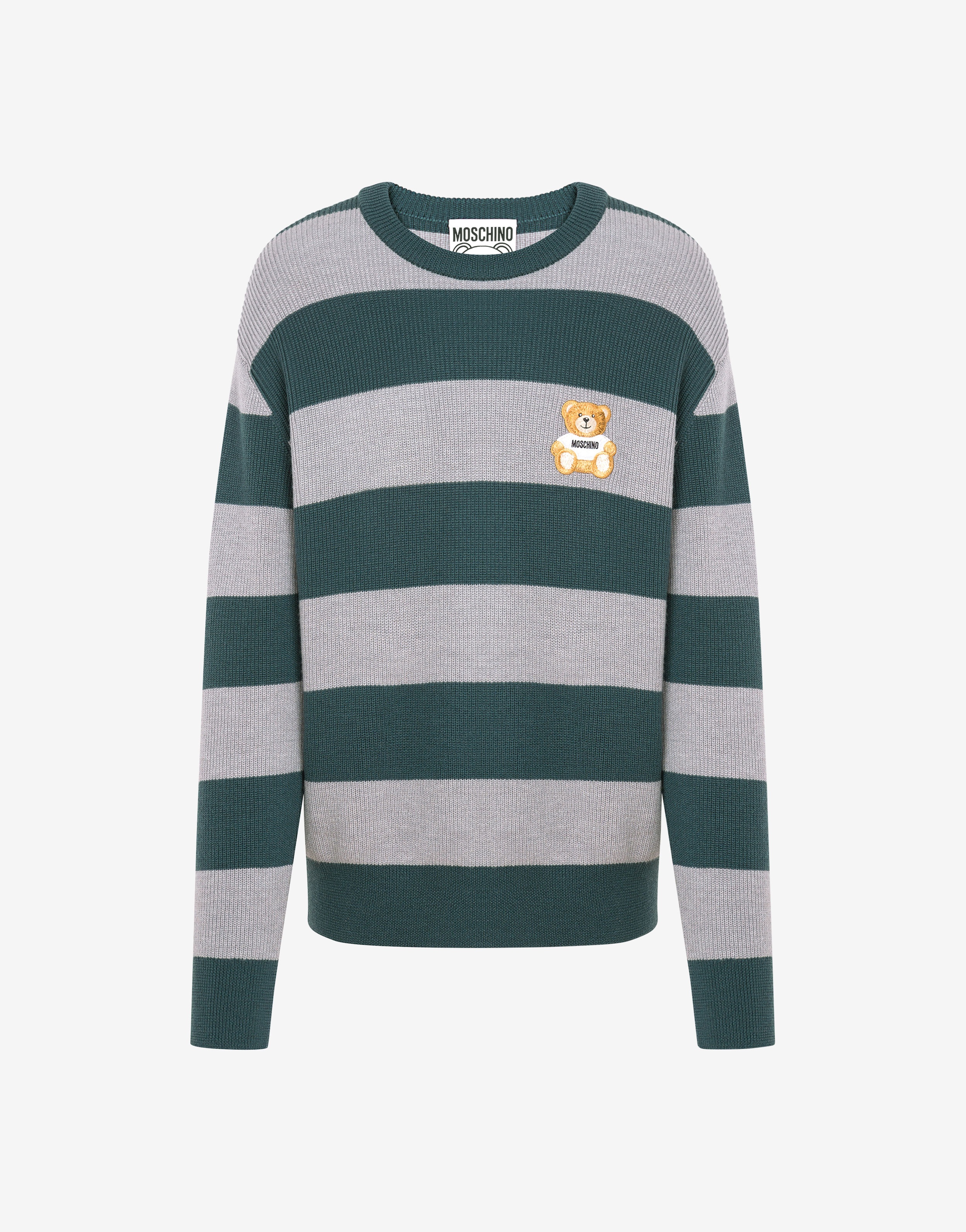 TEDDY PATCH WOOL STRIPED JUMPER - 1