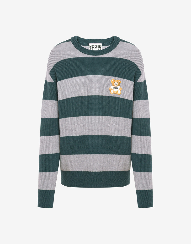 TEDDY PATCH WOOL STRIPED JUMPER 1