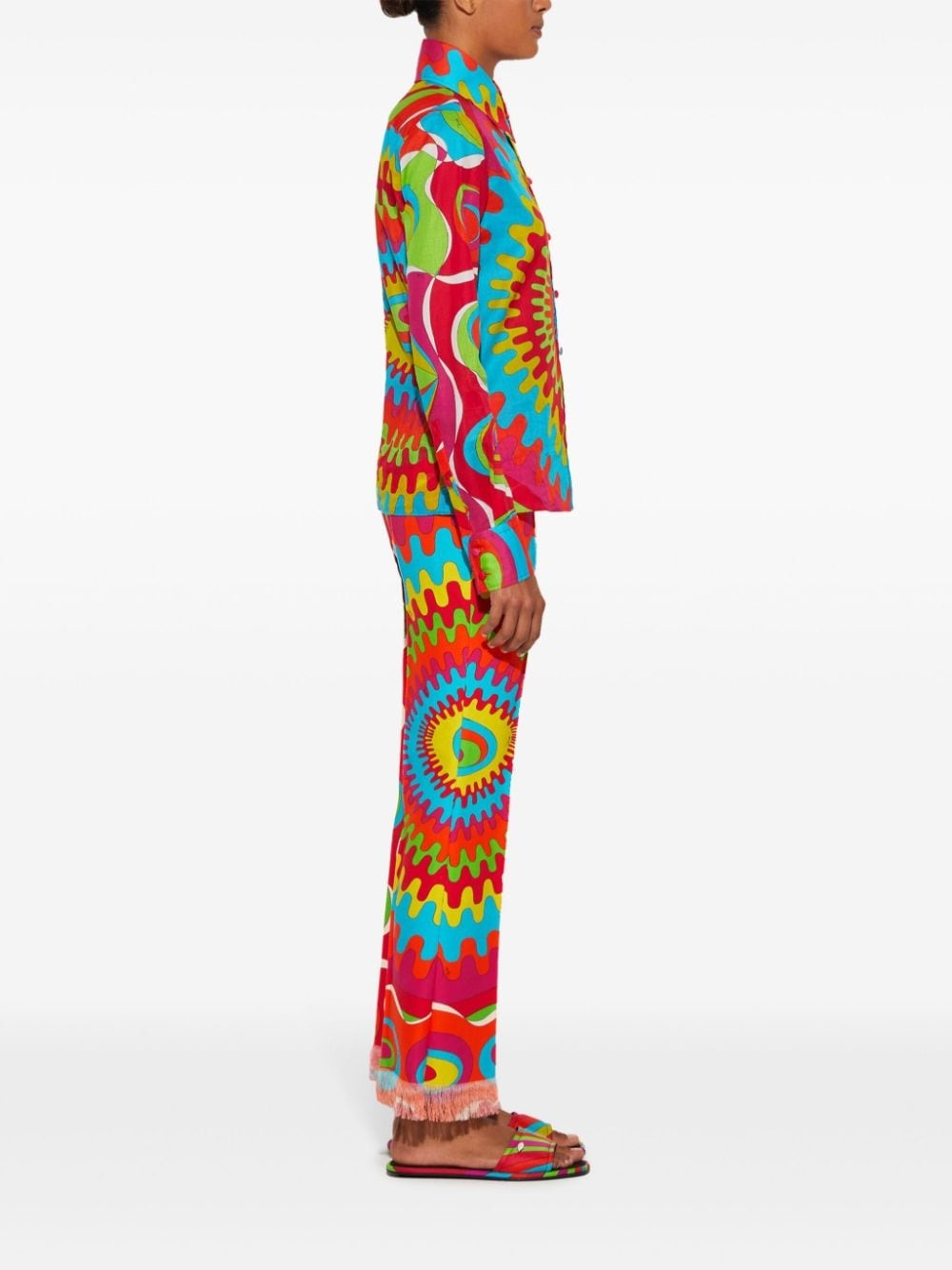 Bersaglio-print cotton shirt - 3