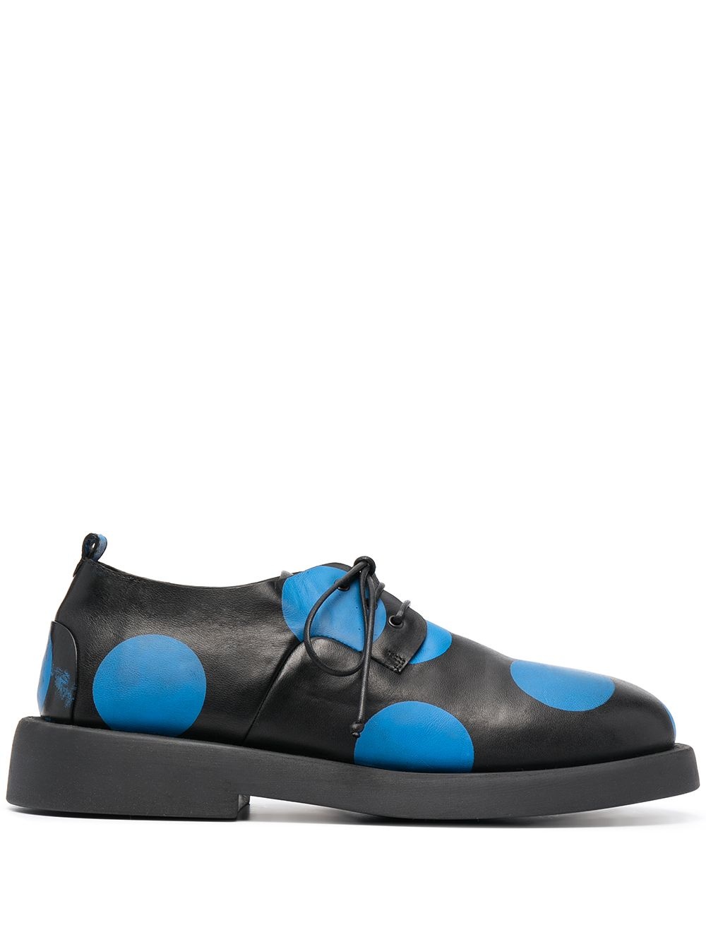 polka-dot leather derby shoes - 1