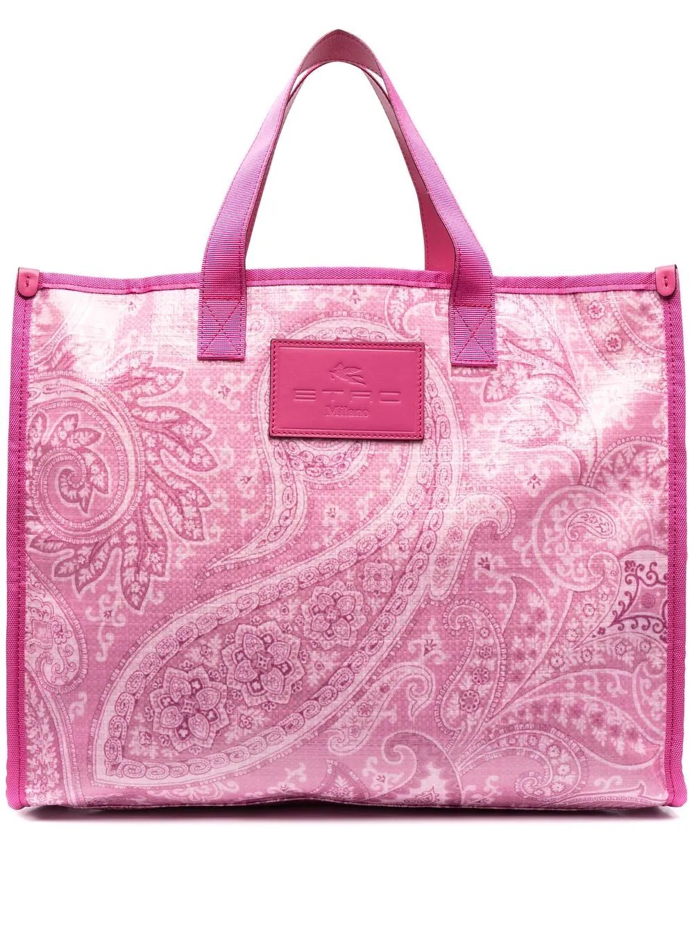 paisley-print logo tote bag - 1