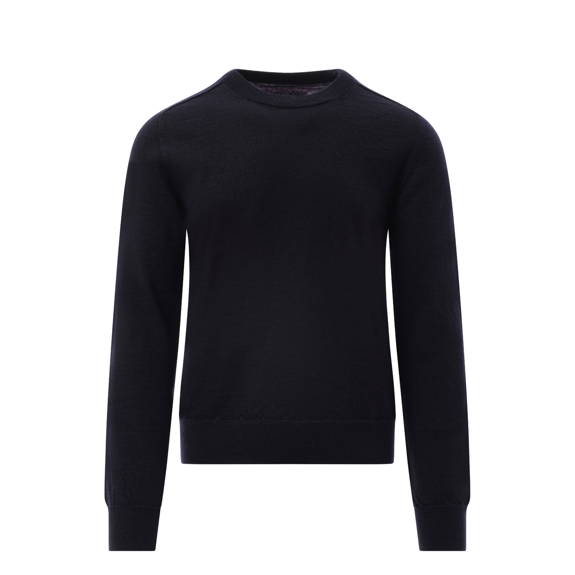 Wool Crewneck Sweater in Dark Blue - 2