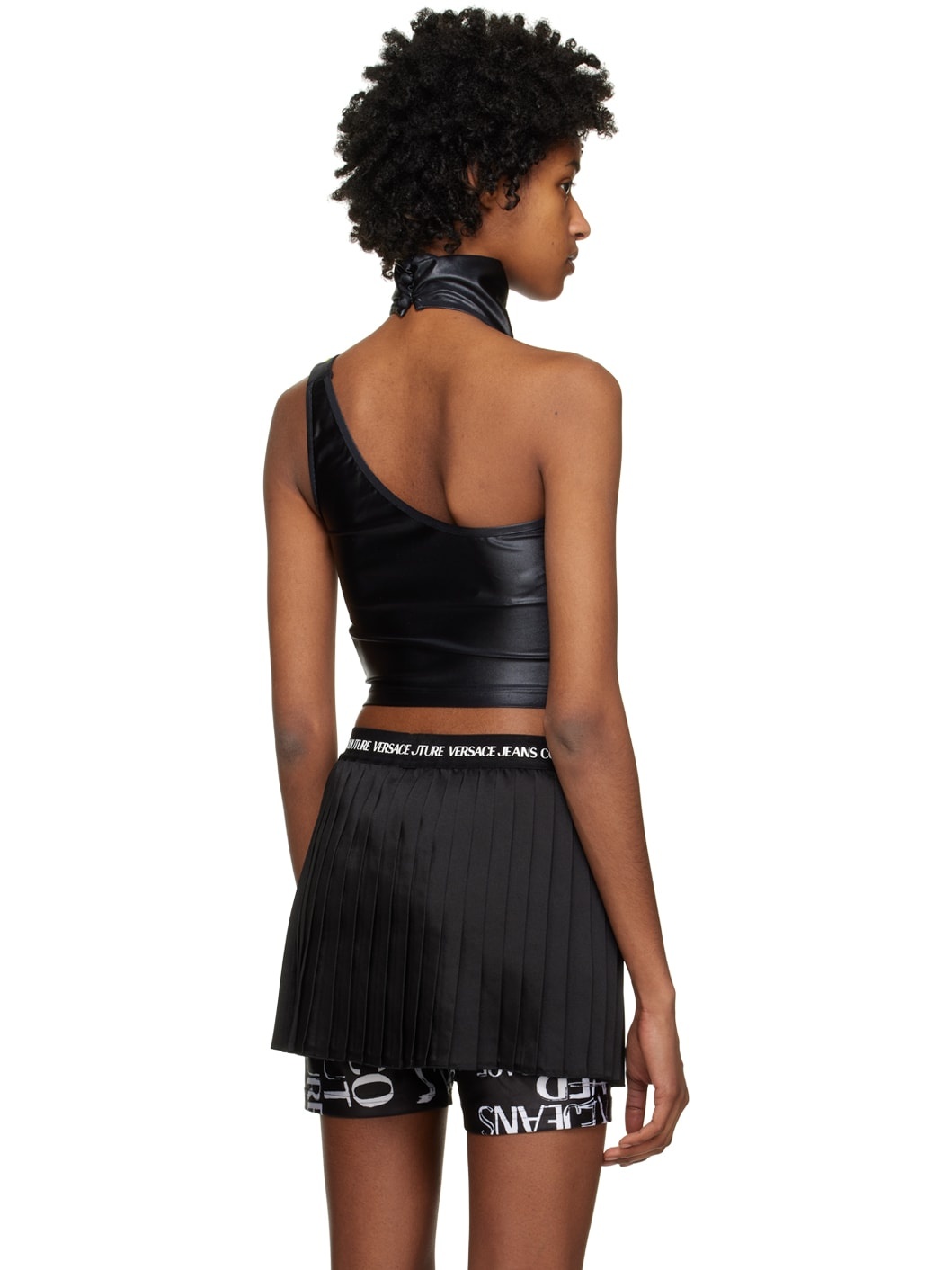 Black Baroque Buckle Tank Top - 3