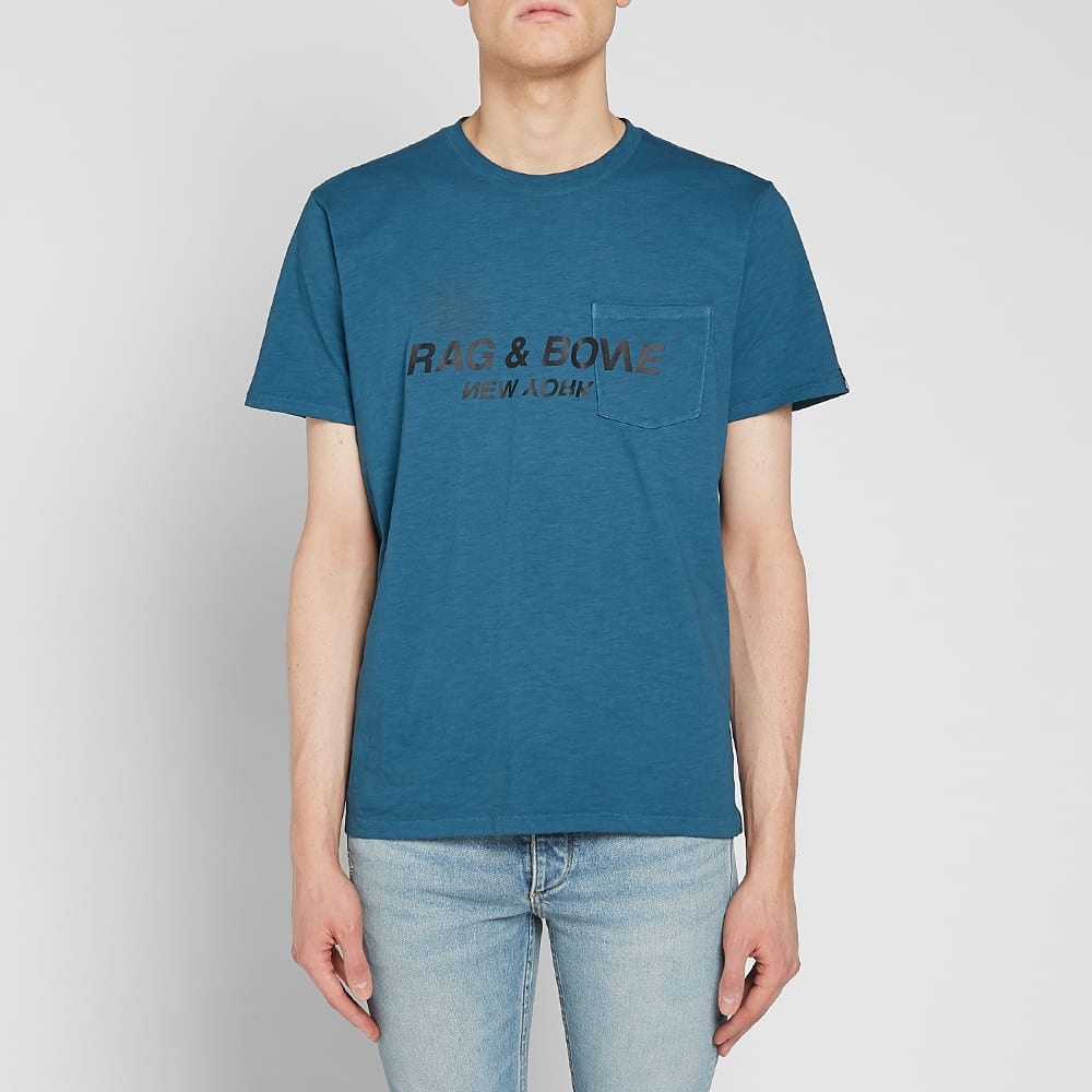 Rag & Bone Upside Down Logo Tee - 4