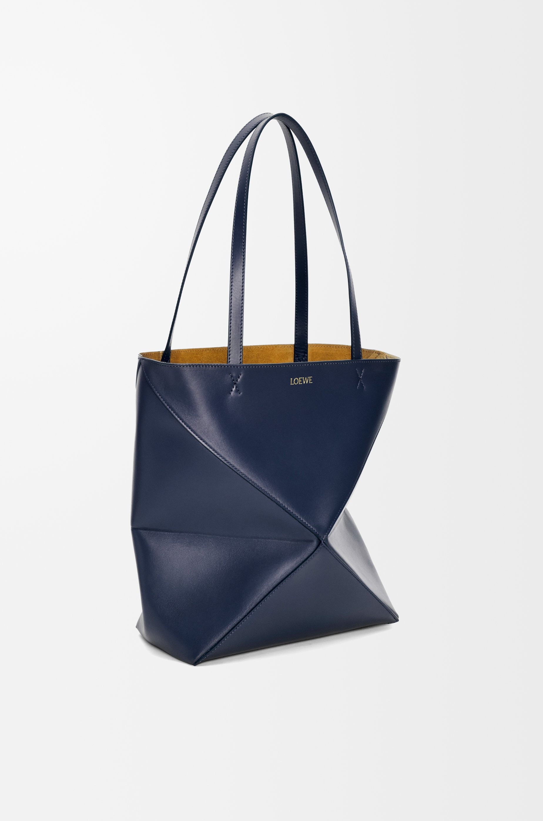 Puzzle Fold Tote in shiny calfskin - 3