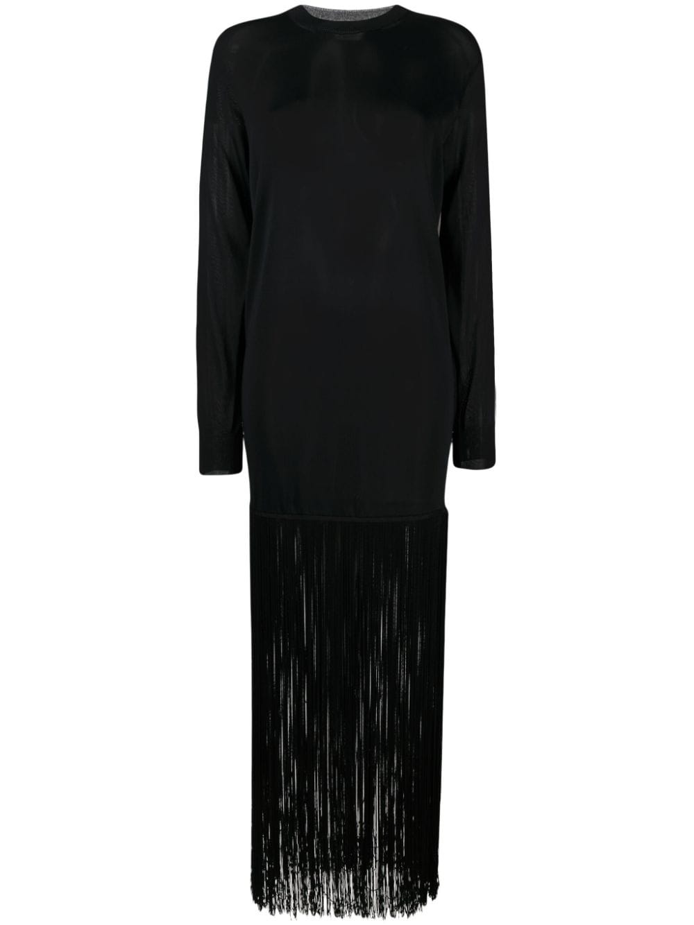 fine-knit fringed dress - 1