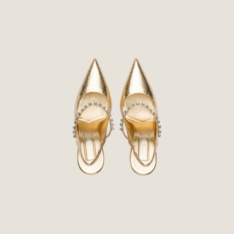 Miu Miu Ayers leather slingback pumps outlook