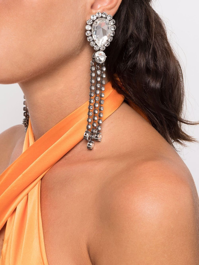 Alessandra Rich crystal drop earrings outlook