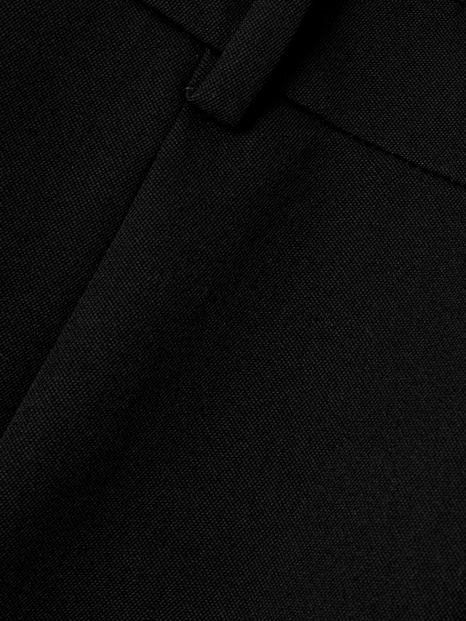 Pleated grain de poudre wool straight-leg pants Black - 5